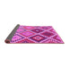 Sideview of Southwestern Pink Country Rug, con1040pnk