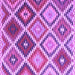 Square Machine Washable Southwestern Purple Country Area Rugs, wshcon1040pur