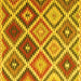 Square Southwestern Yellow Country Rug, con1040yw