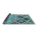 Sideview of Southwestern Light Blue Country Rug, con1040lblu