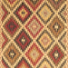 Square Southwestern Brown Country Rug, con1040brn