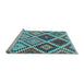 Sideview of Machine Washable Southwestern Light Blue Country Rug, wshcon1040lblu