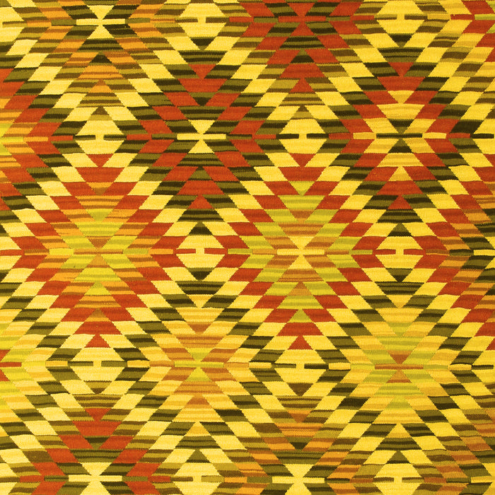 Machine Washable Southwestern Yellow Country Rug, wshcon1040yw