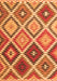 Serging Thickness of Machine Washable Southwestern Orange Country Area Rugs, wshcon1040org