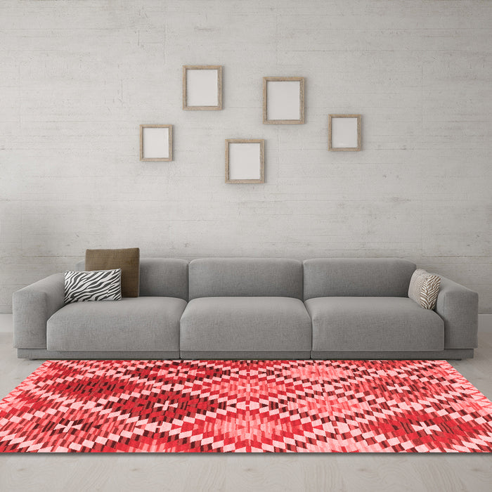 Country Red Washable Rugs