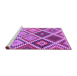 Sideview of Machine Washable Southwestern Purple Country Area Rugs, wshcon1040pur