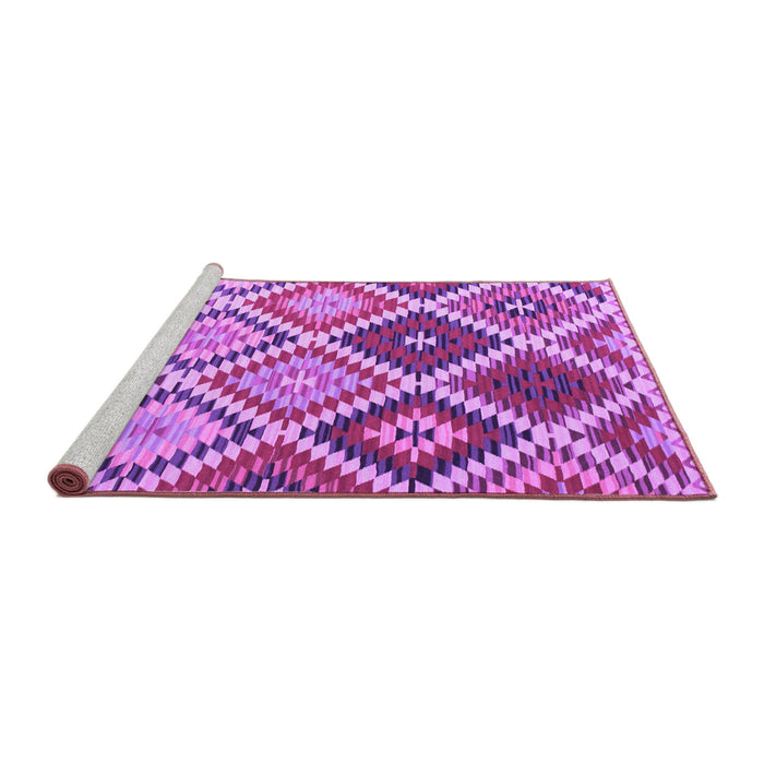 Sideview of Machine Washable Southwestern Purple Country Area Rugs, wshcon1040pur