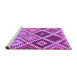 Sideview of Machine Washable Southwestern Purple Country Area Rugs, wshcon1040pur