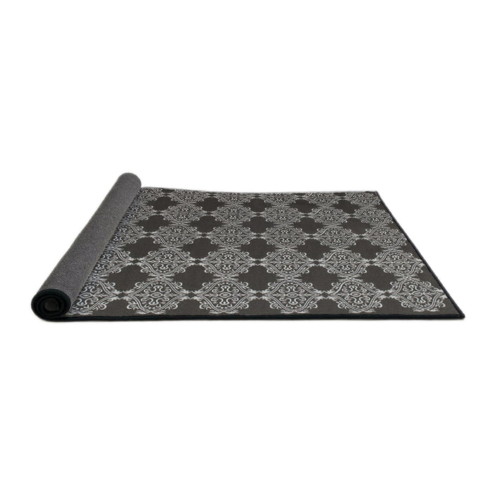 Thickness of Contemporary Gunmetal Gray Modern Rug, con1041