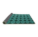 Sideview of Abstract Turquoise Contemporary Rug, con1041turq