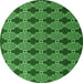 Machine Washable Abstract Green Contemporary Area Rugs, wshcon1041grn