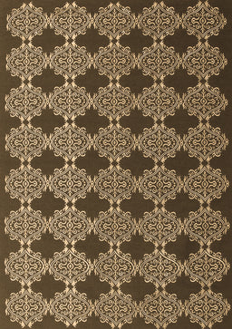Abstract Brown Contemporary Rug, con1041brn