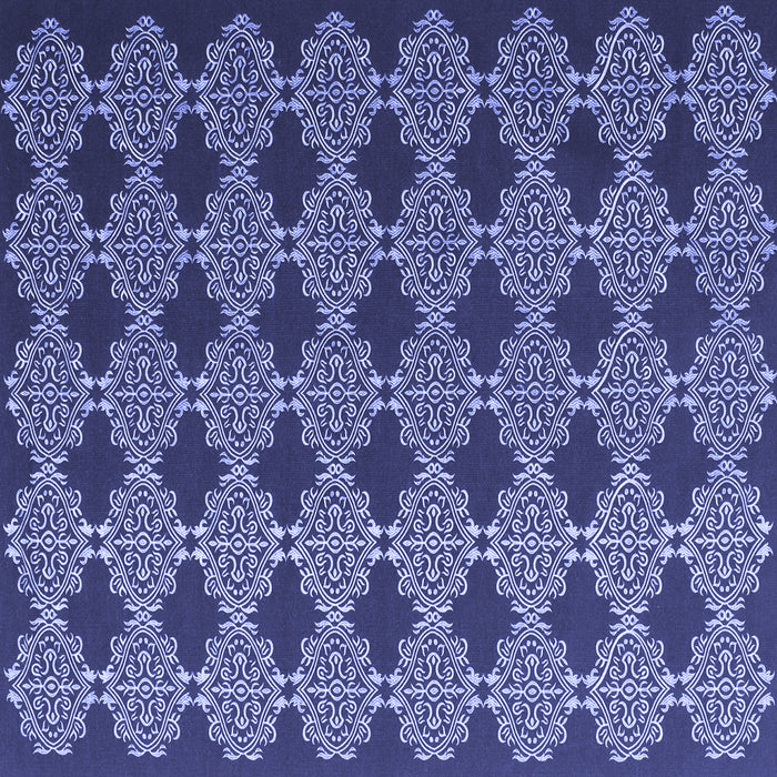 Square Machine Washable Abstract Blue Contemporary Rug, wshcon1041blu