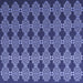 Square Machine Washable Abstract Blue Contemporary Rug, wshcon1041blu