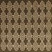 Square Abstract Brown Contemporary Rug, con1041brn