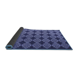 Sideview of Abstract Blue Contemporary Rug, con1041blu