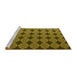 Sideview of Machine Washable Abstract Yellow Contemporary Rug, wshcon1041yw