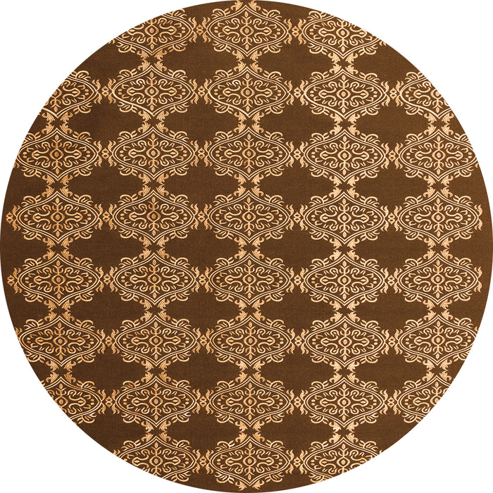 Square Abstract Orange Contemporary Rug, con1041org