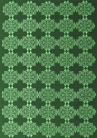 Abstract Emerald Green Contemporary Rug, con1041emgrn