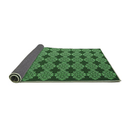 Sideview of Abstract Emerald Green Contemporary Rug, con1041emgrn