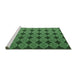 Sideview of Machine Washable Abstract Emerald Green Contemporary Area Rugs, wshcon1041emgrn