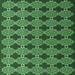 Square Machine Washable Abstract Emerald Green Contemporary Area Rugs, wshcon1041emgrn