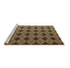 Sideview of Machine Washable Abstract Brown Contemporary Rug, wshcon1041brn