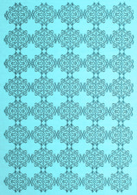 Abstract Light Blue Contemporary Rug, con1042lblu