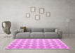 Machine Washable Abstract Pink Contemporary Rug in a Living Room, wshcon1042pnk