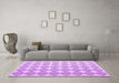 Machine Washable Abstract Purple Contemporary Area Rugs in a Living Room, wshcon1042pur