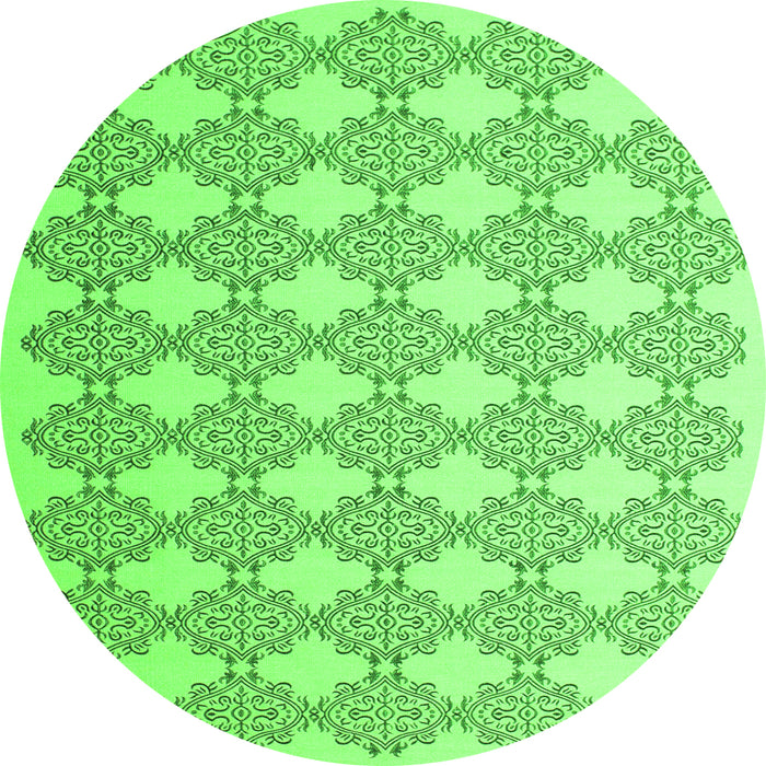 Square Abstract Green Contemporary Rug, con1042grn