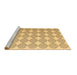 Sideview of Machine Washable Abstract Brown Contemporary Rug, wshcon1042brn