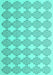 Machine Washable Abstract Turquoise Contemporary Area Rugs, wshcon1042turq