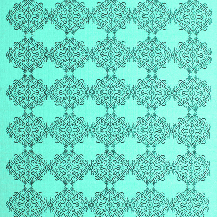 Machine Washable Abstract Turquoise Contemporary Area Rugs, wshcon1042turq