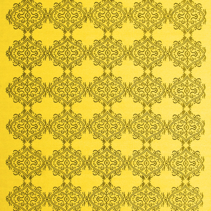 Abstract Yellow Contemporary Rug, con1042yw