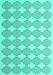 Abstract Turquoise Contemporary Rug, con1042turq