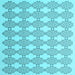 Square Abstract Light Blue Contemporary Rug, con1042lblu