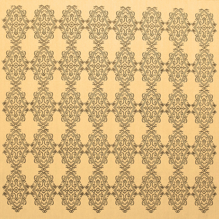 Square Abstract Brown Contemporary Rug, con1042brn