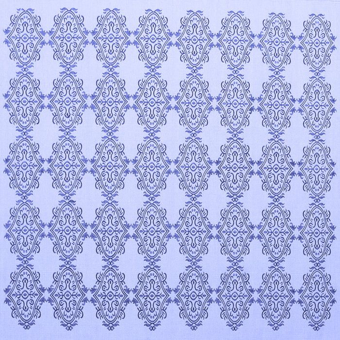 Square Abstract Blue Contemporary Rug, con1042blu