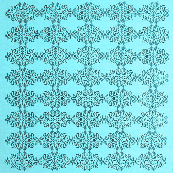 Square Machine Washable Abstract Light Blue Contemporary Rug, wshcon1042lblu