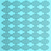 Square Machine Washable Abstract Light Blue Contemporary Rug, wshcon1042lblu