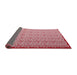 Thickness of Contemporary Red Modern Rug, con1043