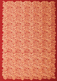 Abstract Orange Contemporary Rug, con1043org