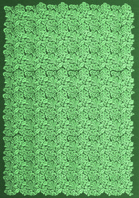 Abstract Emerald Green Contemporary Rug, con1043emgrn