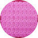 Round Abstract Pink Contemporary Rug, con1043pnk