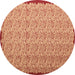 Round Abstract Brown Contemporary Rug, con1043brn