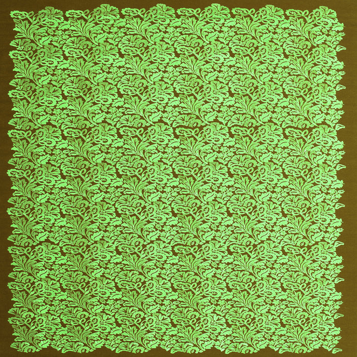 Serging Thickness of Abstract Green Contemporary Rug, con1043grn