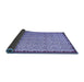 Sideview of Abstract Blue Contemporary Rug, con1043blu