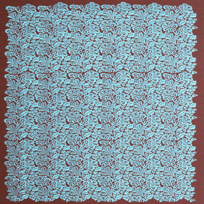 Square Abstract Light Blue Contemporary Rug, con1043lblu