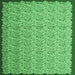 Square Abstract Emerald Green Contemporary Rug, con1043emgrn